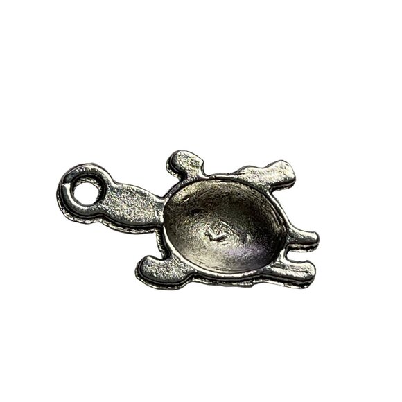 Turtle Pendant Silver Tone Charm Bracelet Necklace Jewelry Craft Dangle u b Naut - Picture 2 of 2